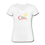 Merry Christmas - Women's V-Neck T-Shirt - white