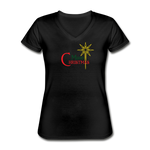 Merry Christmas - Women's V-Neck T-Shirt - black