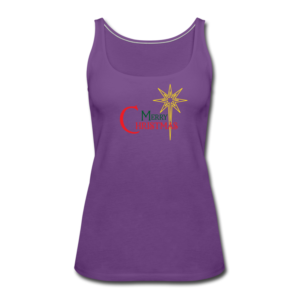 Merry Christmas - Women’s Premium Tank Top - purple