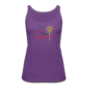 Merry Christmas - Women’s Premium Tank Top - purple