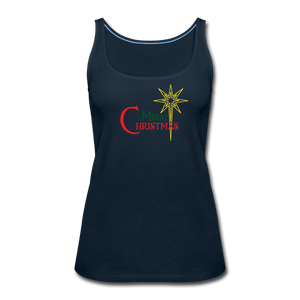 Merry Christmas - Women’s Premium Tank Top - deep navy