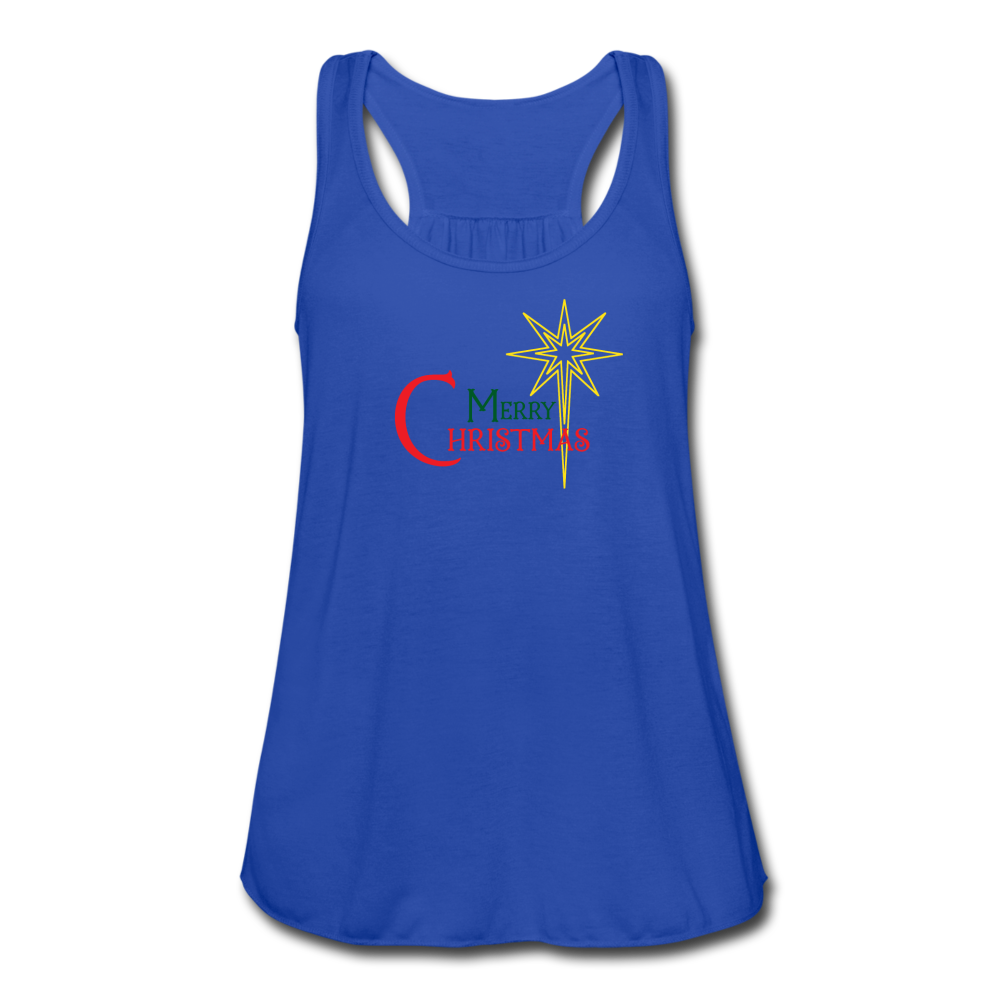 Merry Christmas - Women's Flowy Tank Top - royal blue