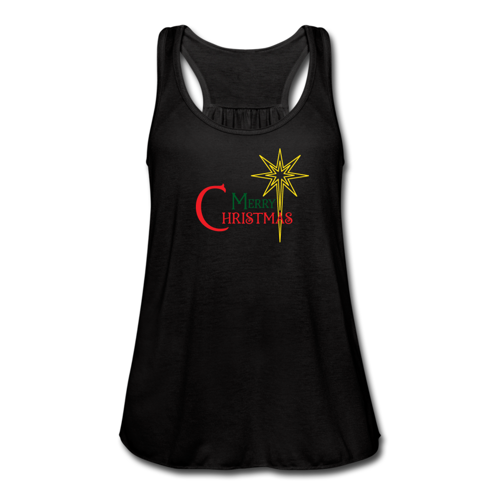 Merry Christmas - Women's Flowy Tank Top - black