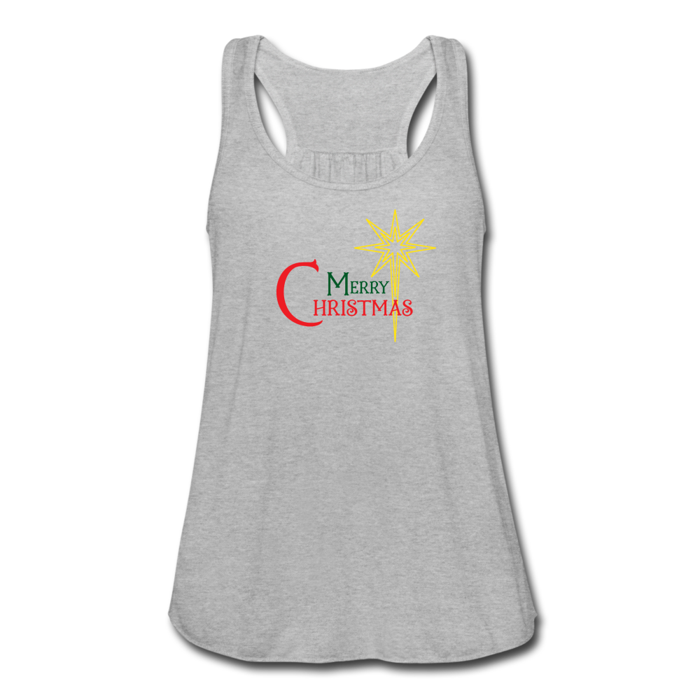 Merry Christmas - Women's Flowy Tank Top - heather gray