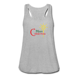 Merry Christmas - Women's Flowy Tank Top - heather gray