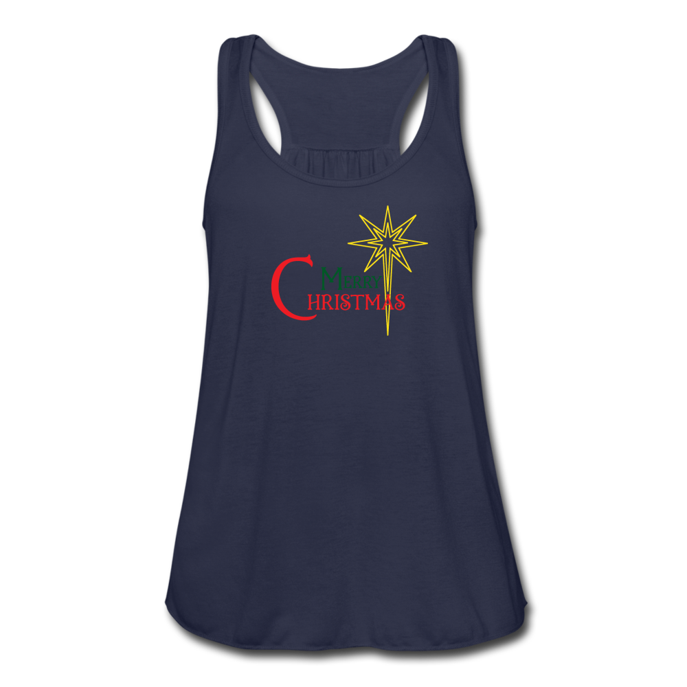 Merry Christmas - Women's Flowy Tank Top - navy