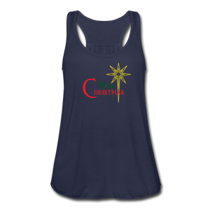 Merry Christmas - Women's Flowy Tank Top - navy