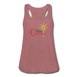 Merry Christmas - Women's Flowy Tank Top - mauve