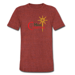 Merry Christmas - Unisex Tri-Blend T-Shirt - heather cranberry