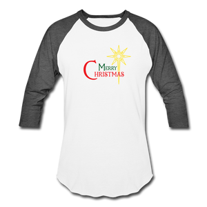 Merry Christmas - Baseball T-Shirt - white/charcoal