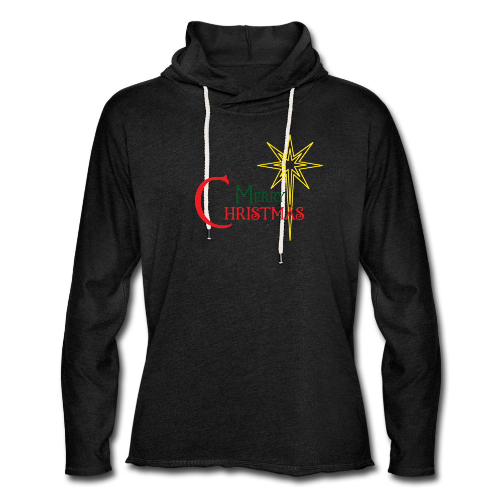 Merry Christmas - Unisex Lightweight Terry Hoodie - charcoal grey