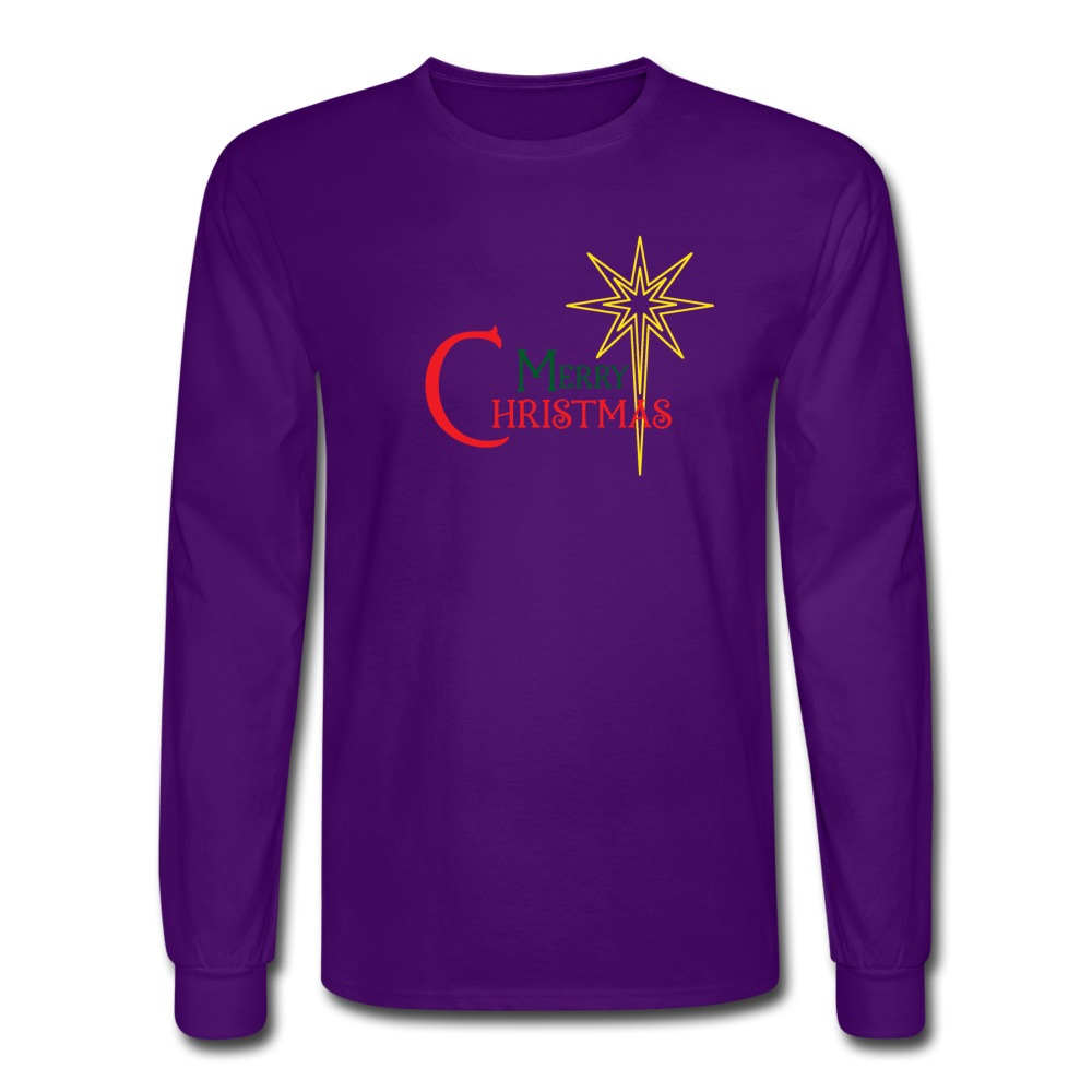Merry Christmas - Men's Long Sleeve T-Shirt - purple