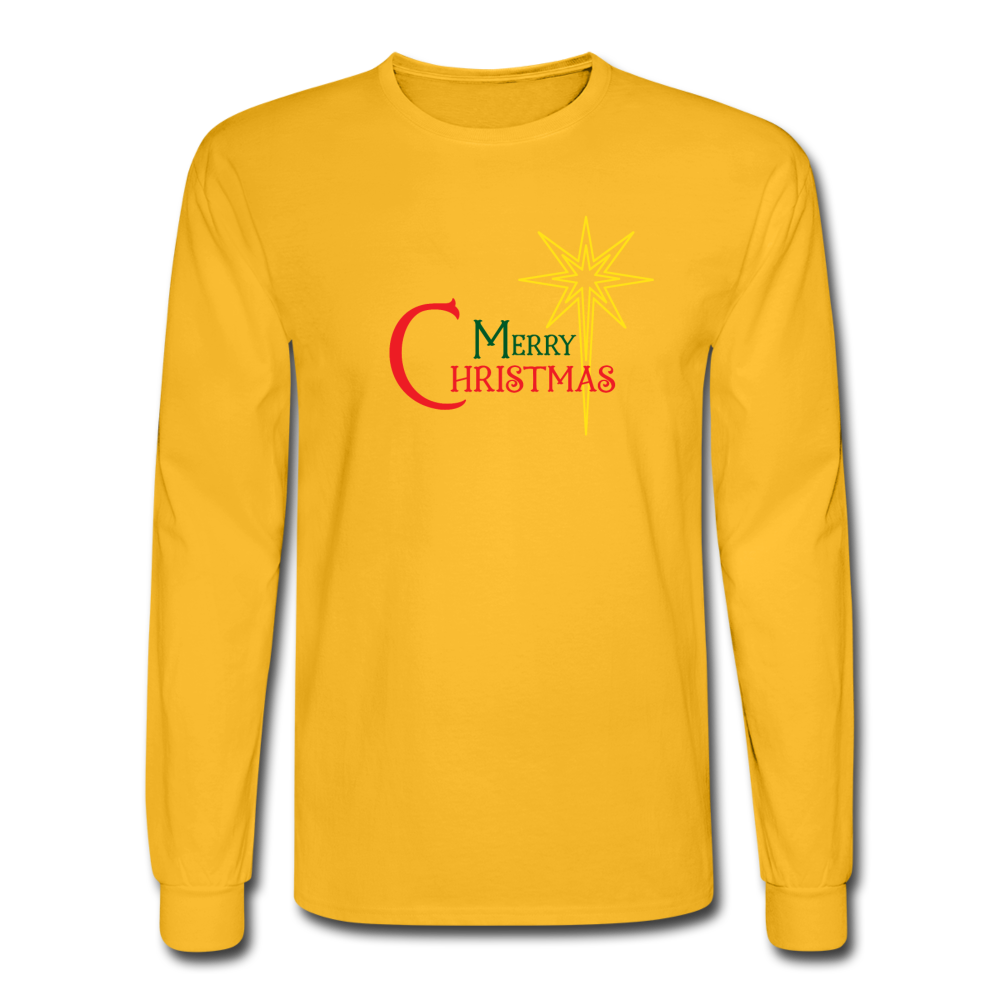 Merry Christmas - Men's Long Sleeve T-Shirt - gold