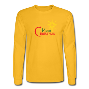 Merry Christmas - Men's Long Sleeve T-Shirt - gold