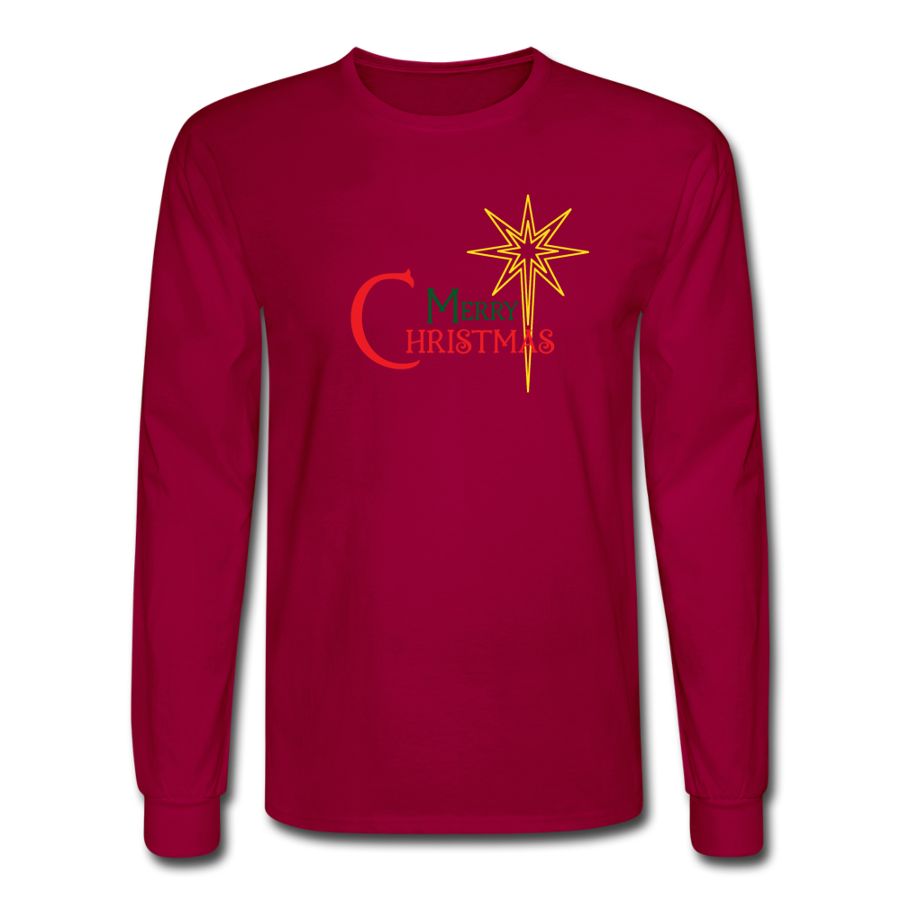 Merry Christmas - Men's Long Sleeve T-Shirt - dark red