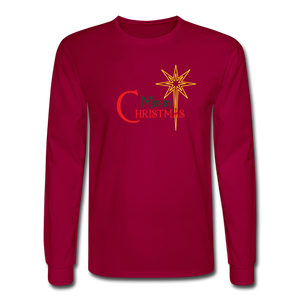 Merry Christmas - Men's Long Sleeve T-Shirt - dark red
