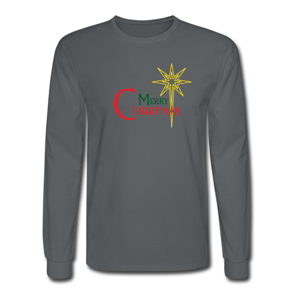 Merry Christmas - Men's Long Sleeve T-Shirt - charcoal