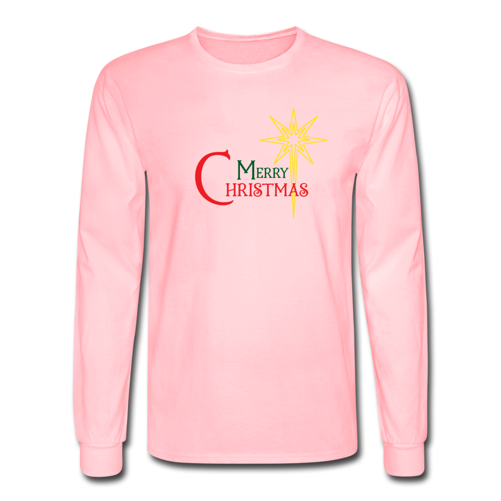 Merry Christmas - Men's Long Sleeve T-Shirt - pink