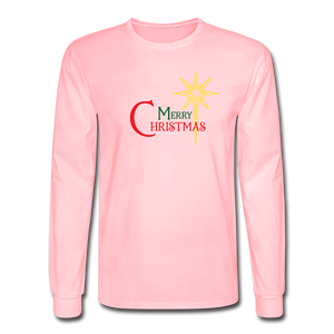 Merry Christmas - Men's Long Sleeve T-Shirt - pink
