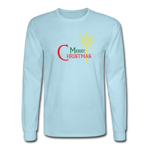 Merry Christmas - Men's Long Sleeve T-Shirt - powder blue