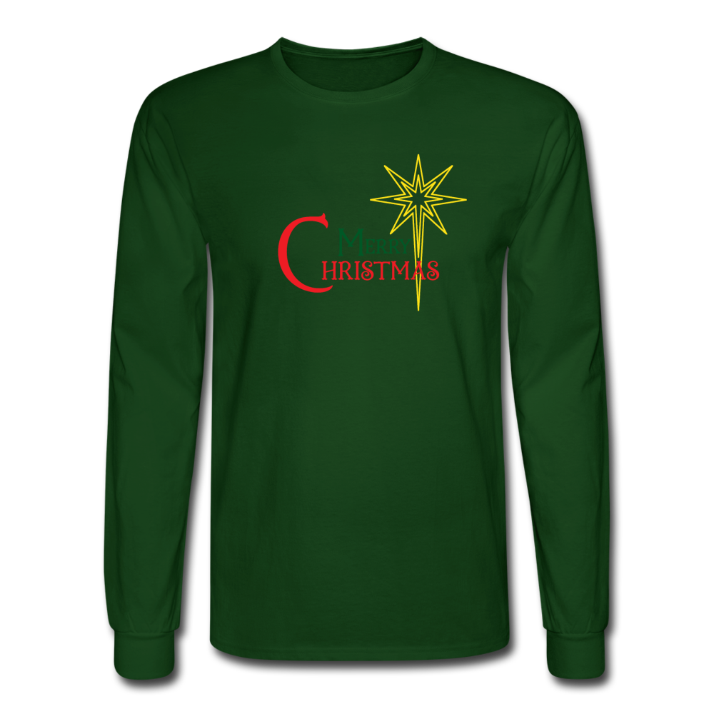 Merry Christmas - Men's Long Sleeve T-Shirt - forest green