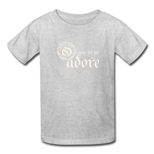 O Come Let Us Adore - Kids' T-Shirt - heather gray