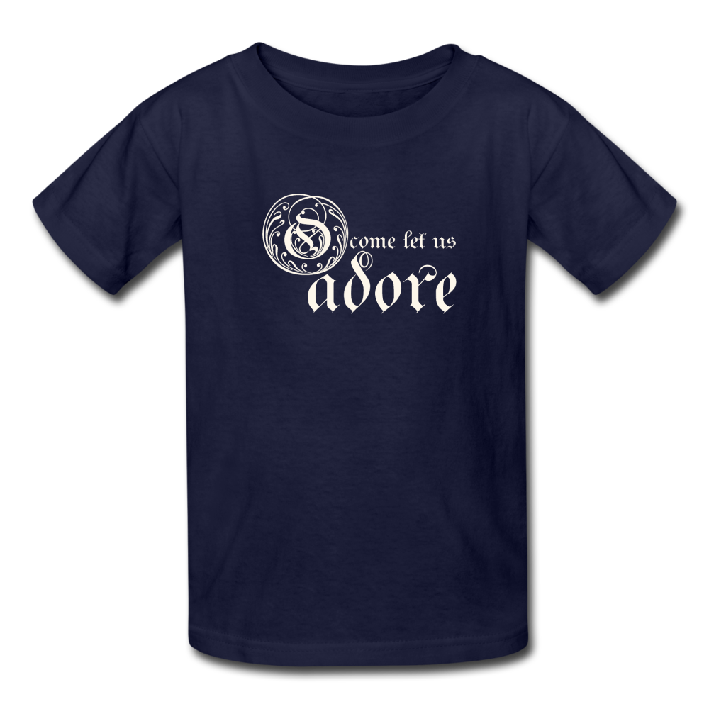 O Come Let Us Adore - Kids' T-Shirt - navy