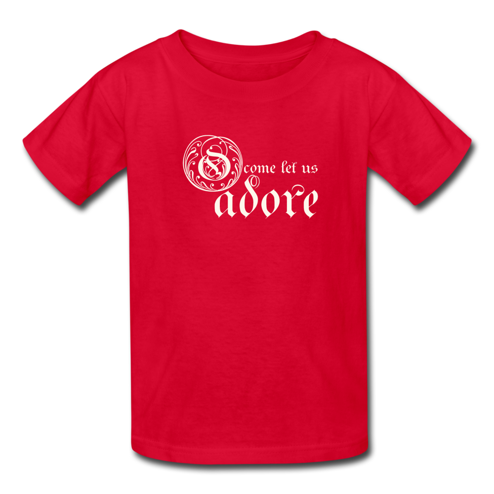 O Come Let Us Adore - Kids' T-Shirt - red