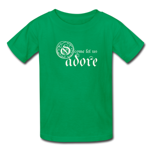 O Come Let Us Adore - Kids' T-Shirt - kelly green