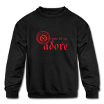 O Come Let Us Adore - Kids' Crewneck Sweatshirt - black