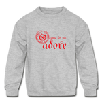 O Come Let Us Adore - Kids' Crewneck Sweatshirt - heather gray