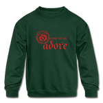 O Come Let Us Adore - Kids' Crewneck Sweatshirt - forest green