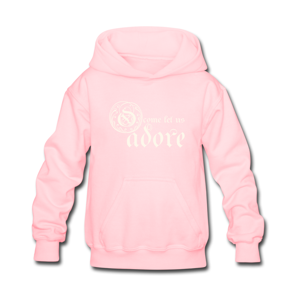 O Come Let Us Adore - Kids' Hoodie - pink
