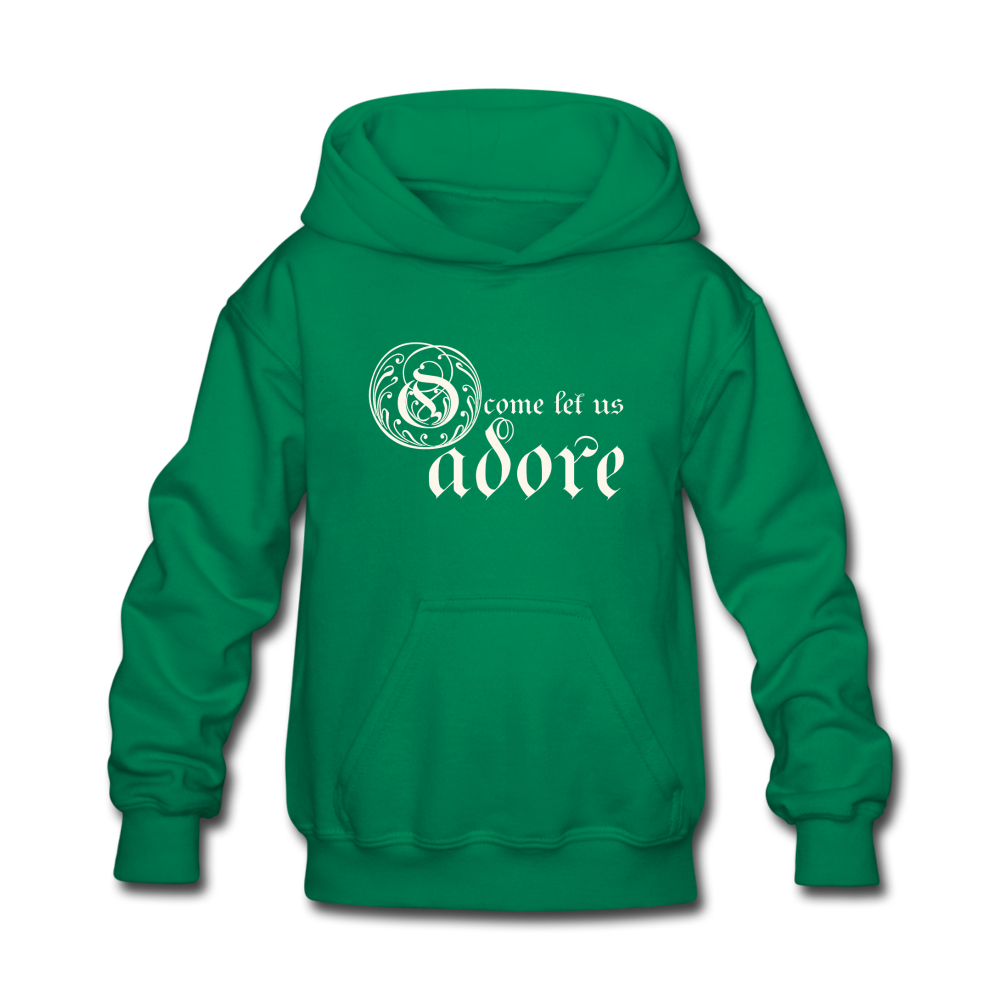 O Come Let Us Adore - Kids' Hoodie - kelly green