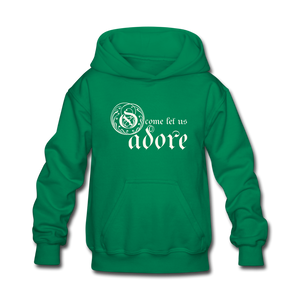 O Come Let Us Adore - Kids' Hoodie - kelly green
