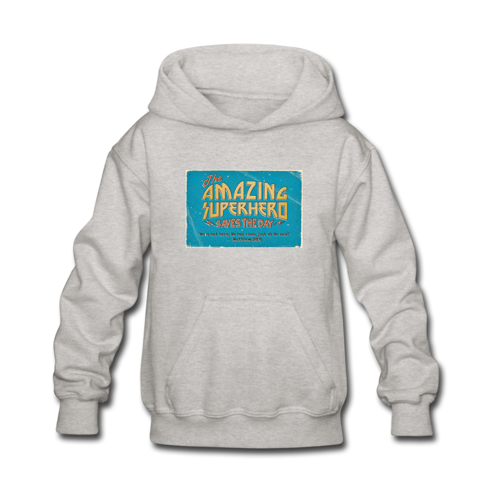 Amazing Superhero - Kids' Hoodie - heather gray