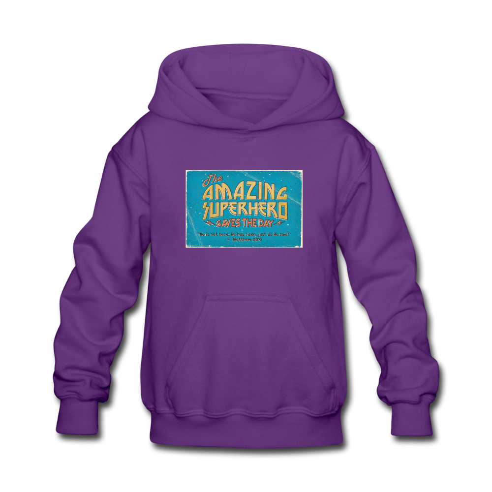 Amazing Superhero - Kids' Hoodie - purple