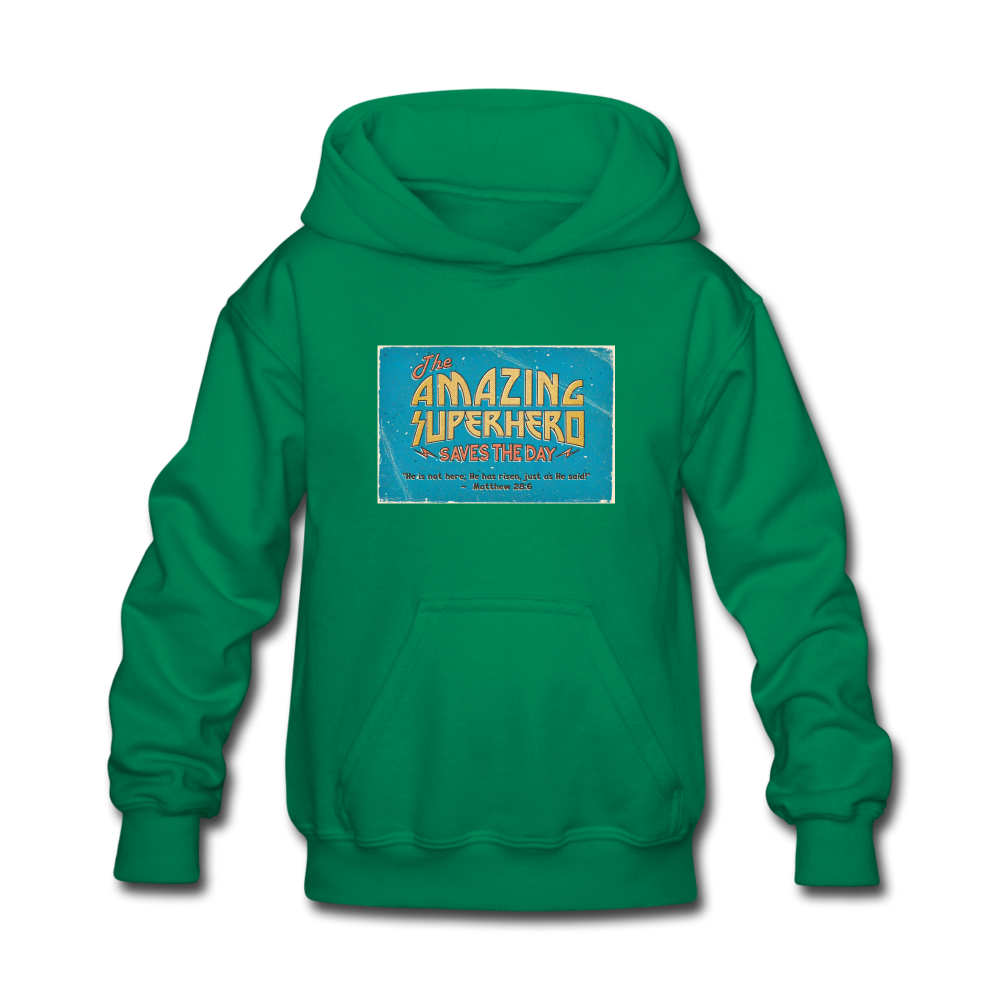 Amazing Superhero - Kids' Hoodie - kelly green