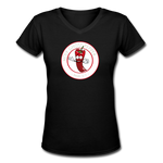 Holy Ghost Pepper - Women's Shallow V-Neck T-Shirt - black