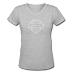 Made in the Image of God - Women's Shallow V-Neck T-Shirt - gray