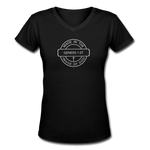 Made in the Image of God - Women's Shallow V-Neck T-Shirt - black
