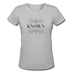 Known - Women's Shallow V-Neck T-Shirt - gray