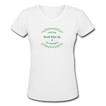 May the Road Rise Up to Meet You - Women's Shallow V-Neck T-Shirt - white