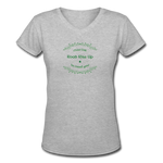 May the Road Rise Up to Meet You - Women's Shallow V-Neck T-Shirt - gray