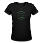 May the Road Rise Up to Meet You - Women's Shallow V-Neck T-Shirt - black