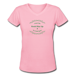 May the Road Rise Up to Meet You - Women's Shallow V-Neck T-Shirt - pink