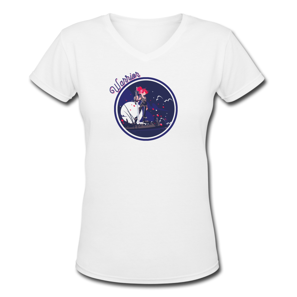 Warrior - Women's Shallow V-Neck T-Shirt - white