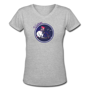 Warrior - Women's Shallow V-Neck T-Shirt - gray