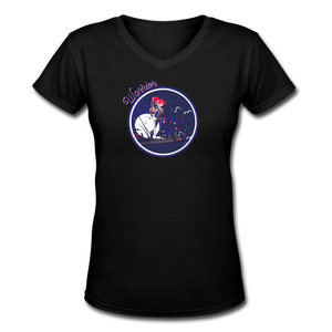 Warrior - Women's Shallow V-Neck T-Shirt - black