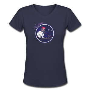 Warrior - Women's Shallow V-Neck T-Shirt - navy